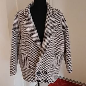 FRNCH wool double breasted crop coat